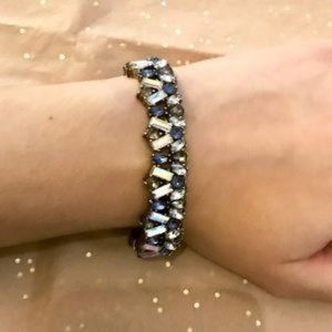 NWOT $68 BaubleBar Crystal Antique Gold Bracelet